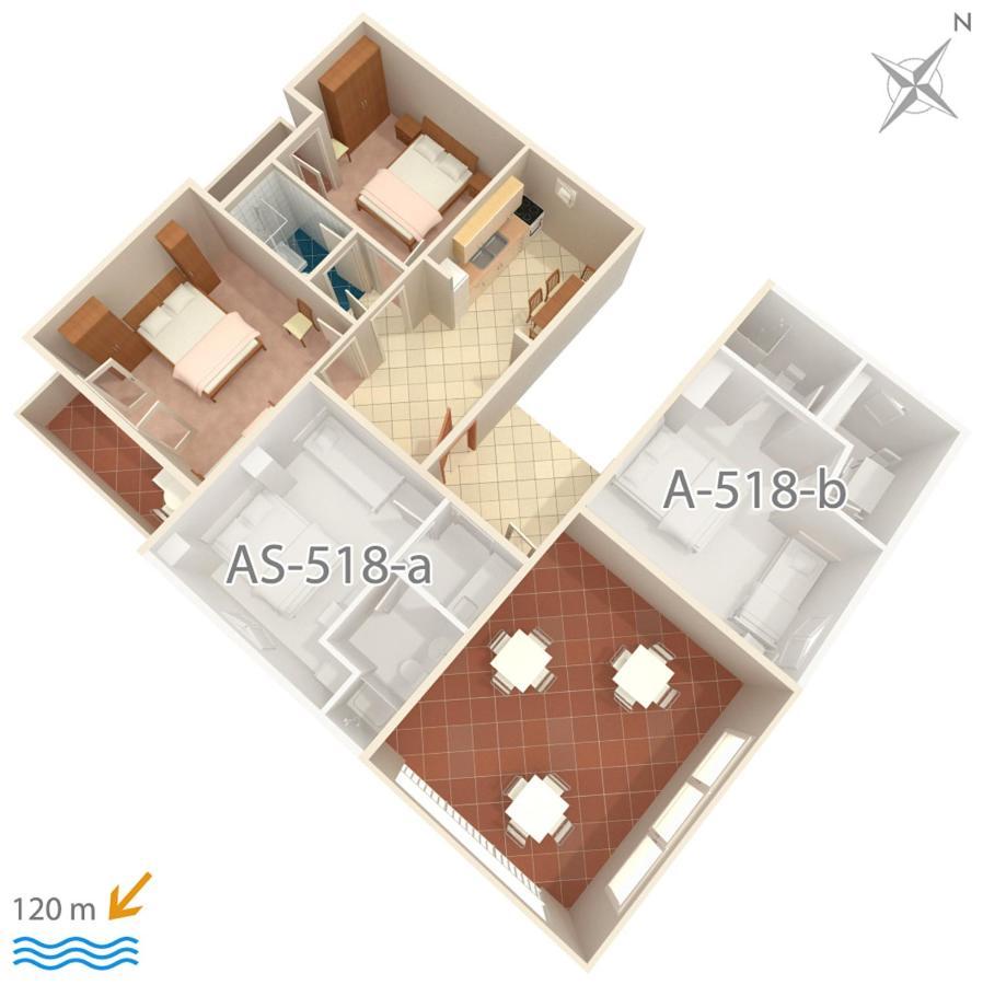 Apartment Podgora 518A Eksteriør billede